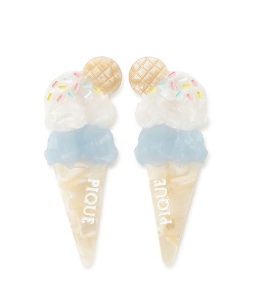 gelato pique（ジェラートピケ）の「アイスモチーフミニヘアクリップセット（マスク・レディース・クリーム/ピンク/ミント・F）」の2枚目の写真