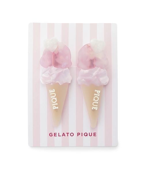 gelato pique（ジェラートピケ）の「アイスモチーフミニヘアクリップセット（マスク・レディース・クリーム/ピンク/ミント・F）」の9枚目の写真