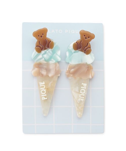 gelato pique（ジェラートピケ）の「アイスモチーフミニヘアクリップセット（マスク・レディース・クリーム/ピンク/ミント・F）」の11枚目の写真