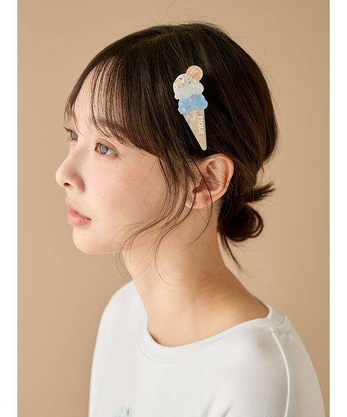 gelato pique（ジェラートピケ）の「アイスモチーフミニヘアクリップセット（マスク・レディース・クリーム/ピンク/ミント・F）」の12枚目の写真
