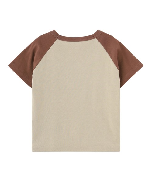 X-girl（エックスガール）の「SPRAY AND EMBROIDERY LOGO RAGLAN S/S BABY TEE（Tシャツ/カットソー・レディース・ブラック/ホワイト/ベージュ・S/M）」の8枚目の写真