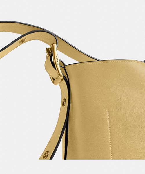 コーチ ショルダーバッグ F13708 ゴールド 美品】COACH(コーチ)レザー 2way コンバーチブルホーボー ショルダー