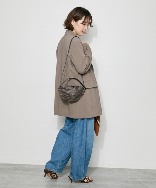 journal standard L'essage（ジャーナルスタンダードレサージュ）の「WATER REPELLENT/UV 2WAYジャケット（テーラードジャケット・レディース・グレー/ネイビー・FREE）」の4枚目の写真