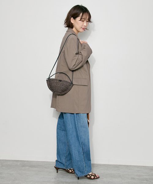 journal standard L'essage（ジャーナルスタンダードレサージュ）の「WATER REPELLENT/UV 2WAYジャケット（テーラードジャケット・レディース・グレー/ネイビー・FREE）」の5枚目の写真