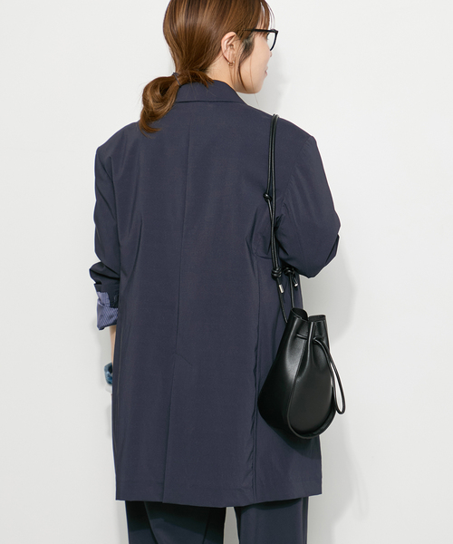 journal standard L'essage（ジャーナルスタンダードレサージュ）の「WATER REPELLENT/UV 2WAYジャケット（テーラードジャケット・レディース・グレー/ネイビー・FREE）」の14枚目の写真