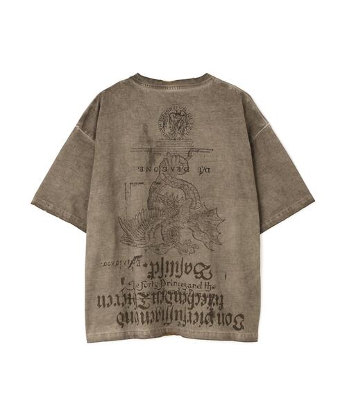 DANKE SCHON(ダンケシェーン)の「DankeSchon/ダンケシェーン/SPRAY BURN SST COCKATRICE(Tシャツ/カットソー・レディース・ベージュ・M/L)」の2枚目の写真