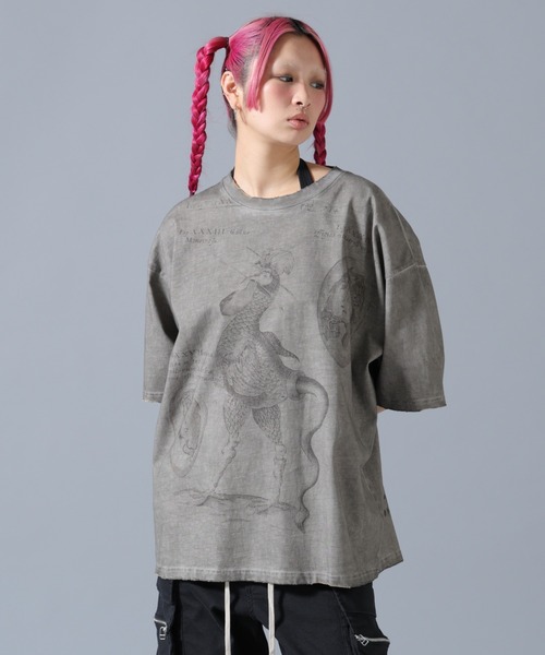 DANKE SCHON(ダンケシェーン)の「DankeSchon/ダンケシェーン/SPRAY BURN SST COCKATRICE(Tシャツ/カットソー・レディース・ベージュ・M/L)」の11枚目の写真