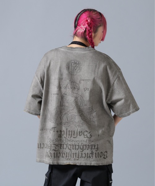 DANKE SCHON(ダンケシェーン)の「DankeSchon/ダンケシェーン/SPRAY BURN SST COCKATRICE(Tシャツ/カットソー・レディース・ベージュ・M/L)」の15枚目の写真