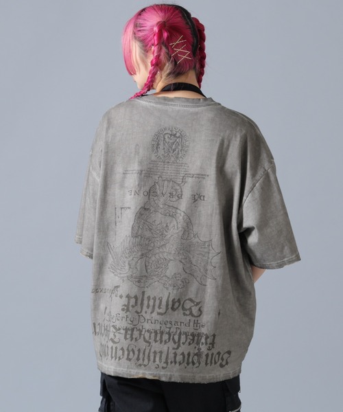 DANKE SCHON(ダンケシェーン)の「DankeSchon/ダンケシェーン/SPRAY BURN SST COCKATRICE(Tシャツ/カットソー・レディース・ベージュ・M/L)」の16枚目の写真