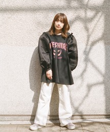 ESSAY（エッセイ）の「【 YuumiARIA × ESSAY 】BLACK CATプリントTシャツ（Tシャツ/カットソー）」