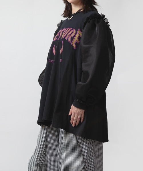 ESSAY（エッセイ）の「【 YuumiARIA × ESSAY 】BLACK CATプリントTシャツ（Tシャツ/カットソー・レディース・ブラック・FREE）」の7枚目の写真