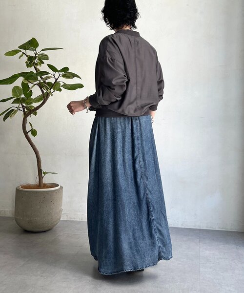 un dix cors（アンディコール）の「シアーMA1ブルゾン（ブルゾン・レディース・チャコールグレー/モカ/ミント・FREE）」の9枚目の写真