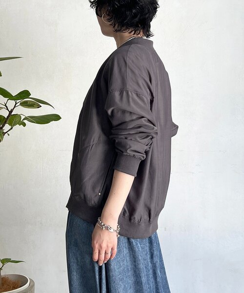 un dix cors（アンディコール）の「シアーMA1ブルゾン（ブルゾン・レディース・チャコールグレー/モカ/ミント・FREE）」の12枚目の写真