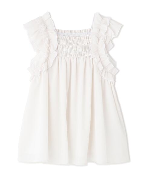 NATURAL BEAUTY BASIC（ナチュラルビューティーベーシック）の「フリルスリーブチュニック（シャツ/ブラウス・レディース・ブラック/オフホワイト/オレンジ/レッド・FREE）」の14枚目の写真