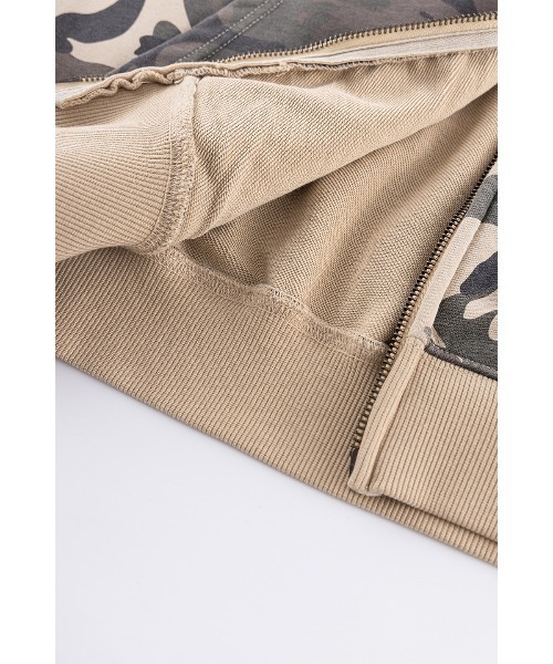 WOKE EDGE（ウォークエッジ）の「Diamond Logo Zip Hoodie（パーカー・メンズ・ブラウン系カモフラージュ・LARGE/MEDIUM/SMALL/X-LARGE）」の4枚目の写真