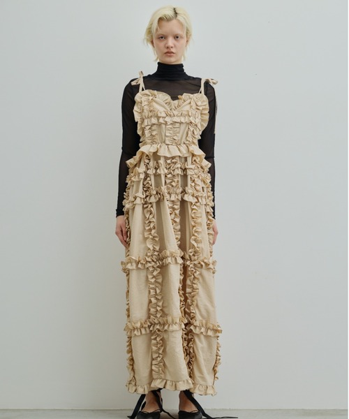 PERNA（ペルナ）の「ハートフリルキャミワンピース（ワンピース）」 - WEAR