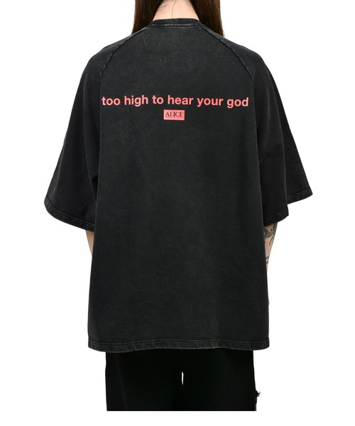 ALICE HOLLYWOOD(アリスハリウッド)の「TOO HIGH OVERSIZED HEAVYWEIGHT T-SHIRT(Tシャツ/カットソー・メンズ・ブラック・L/XL/S/M)」の2枚目の写真