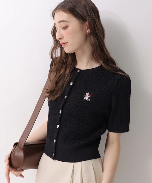 Rirandture（リランドチュール）の「チェリーｍｉｍｉｃａｔニットカーディガン（ニット/セーター・レディース・ライトイエロー/オフホワイト/ネイビー/ミント/ブラウン/ピンク・2）」の7枚目の写真