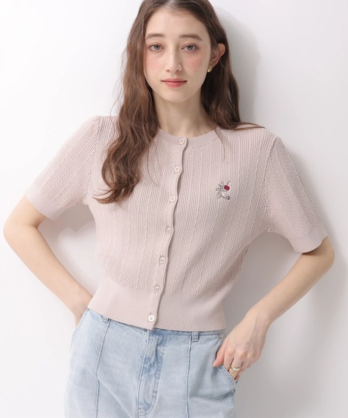 Rirandture（リランドチュール）の「チェリーｍｉｍｉｃａｔニットカーディガン（ニット/セーター・レディース・ライトイエロー/オフホワイト/ネイビー/ミント/ブラウン/ピンク・2）」の11枚目の写真