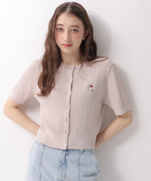 Rirandture（リランドチュール）の「チェリーｍｉｍｉｃａｔニットカーディガン（ニット/セーター・レディース・ライトイエロー/オフホワイト/ネイビー/ミント/ブラウン/ピンク・2）」の13枚目の写真