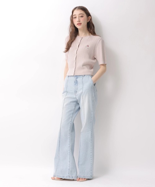 Rirandture（リランドチュール）の「チェリーｍｉｍｉｃａｔニットカーディガン（ニット/セーター・レディース・ライトイエロー/オフホワイト/ネイビー/ミント/ブラウン/ピンク・2）」の16枚目の写真