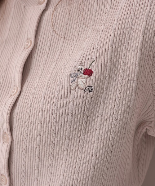 Rirandture（リランドチュール）の「チェリーｍｉｍｉｃａｔニットカーディガン（ニット/セーター・レディース・ライトイエロー/オフホワイト/ネイビー/ミント/ブラウン/ピンク・2）」の17枚目の写真