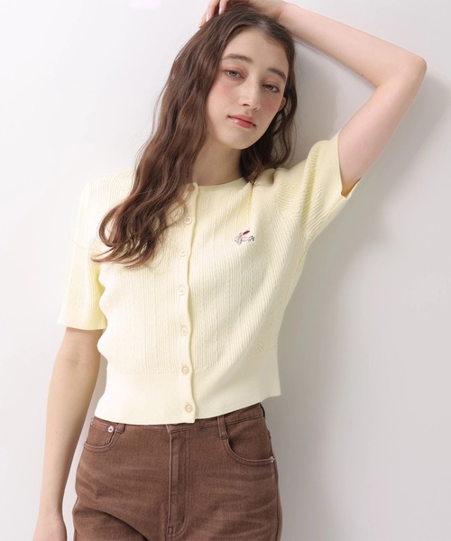 Rirandture（リランドチュール）の「チェリーｍｉｍｉｃａｔニットカーディガン（ニット/セーター・レディース・ライトイエロー/オフホワイト/ネイビー/ミント/ブラウン/ピンク・2）」の18枚目の写真