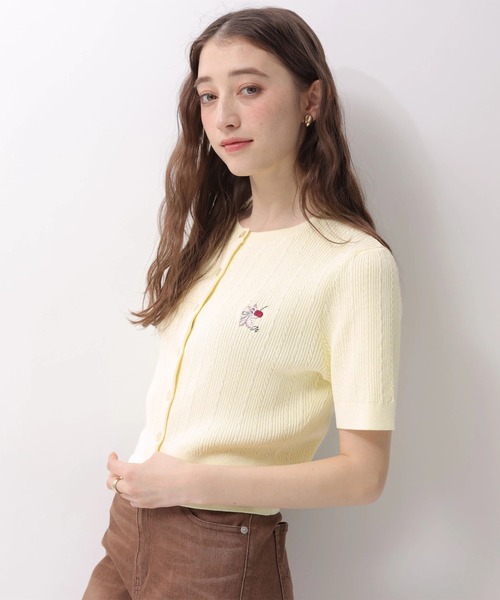 Rirandture（リランドチュール）の「チェリーｍｉｍｉｃａｔニットカーディガン（ニット/セーター・レディース・ライトイエロー/オフホワイト/ネイビー/ミント/ブラウン/ピンク・2）」の19枚目の写真