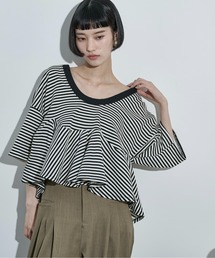 THE YOn | 2WAYイレギュラーペプラムハーフスリーブT(Tシャツ/カットソー)
