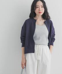 URBAN RESEARCH DOORS | 『WEB/一部店舗限定カラー』コットンスウェットジップカーディガン｜スウェットカーデ/大人カジュアル/羽織/春服(カーディガン/ボレロ)