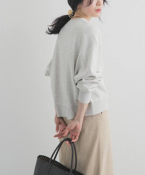 URBAN RESEARCH DOORS(アーバンリサーチドアーズ)の「『WEB/一部店舗限定カラー』コットンスウェットジップカーディガン|スウェットカーデ/大人カジュアル/羽織/春服(カーディガン/ボレロ・レディース・ネイビー/グレー/ピンク/ホワイト系その他・FREE)」の7枚目の写真