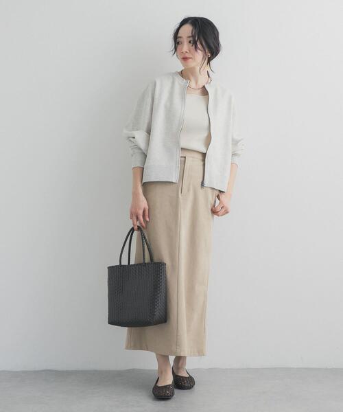 URBAN RESEARCH DOORS(アーバンリサーチドアーズ)の「『WEB/一部店舗限定カラー』コットンスウェットジップカーディガン|スウェットカーデ/大人カジュアル/羽織/春服(カーディガン/ボレロ・レディース・ネイビー/グレー/ピンク/ホワイト系その他・FREE)」の10枚目の写真