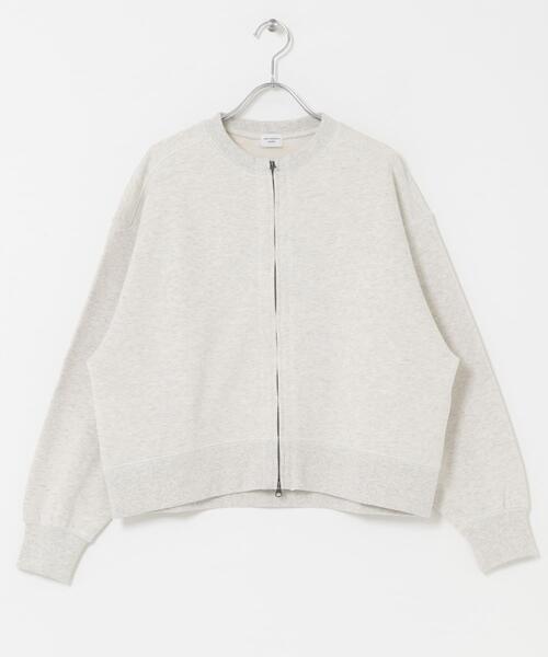 URBAN RESEARCH DOORS(アーバンリサーチドアーズ)の「『WEB/一部店舗限定カラー』コットンスウェットジップカーディガン|スウェットカーデ/大人カジュアル/羽織/春服(カーディガン/ボレロ・レディース・ネイビー/グレー/ピンク/ホワイト系その他・FREE)」の11枚目の写真