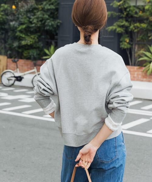 URBAN RESEARCH DOORS(アーバンリサーチドアーズ)の「『WEB/一部店舗限定カラー』コットンスウェットジップカーディガン|スウェットカーデ/大人カジュアル/羽織/春服(カーディガン/ボレロ・レディース・ネイビー/グレー/ピンク/ホワイト系その他・FREE)」の16枚目の写真