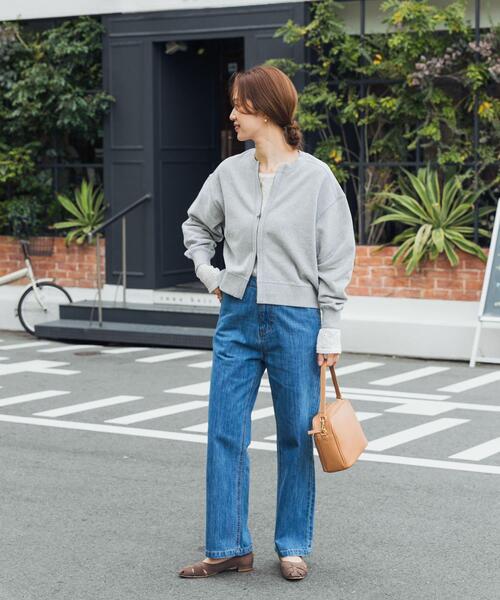 URBAN RESEARCH DOORS(アーバンリサーチドアーズ)の「『WEB/一部店舗限定カラー』コットンスウェットジップカーディガン|スウェットカーデ/大人カジュアル/羽織/春服(カーディガン/ボレロ・レディース・ネイビー/グレー/ピンク/ホワイト系その他・FREE)」の17枚目の写真