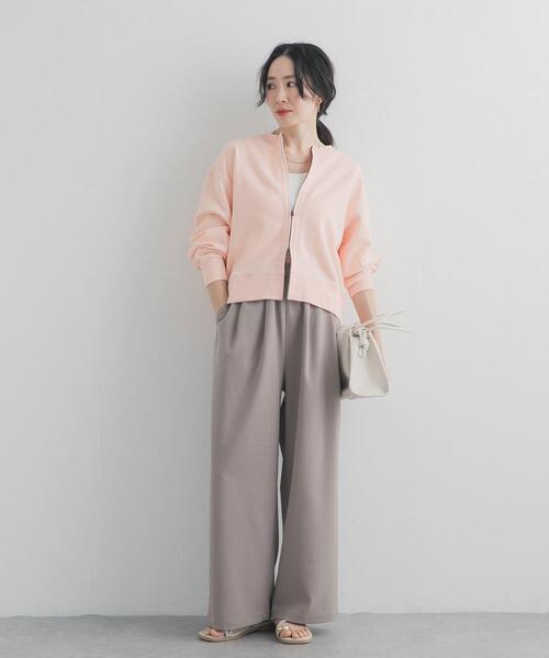 URBAN RESEARCH DOORS(アーバンリサーチドアーズ)の「『WEB/一部店舗限定カラー』コットンスウェットジップカーディガン(カーディガン/ボレロ・レディース・ネイビー/グレー/ピンク/ホワイト系その他・FREE)」の12枚目の写真