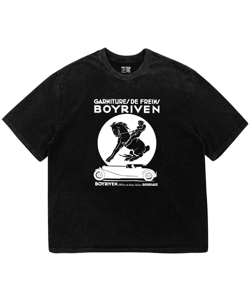 NAVYTEAM(ネイビーチーム)の「BOYRIVEN ピグメントダイ 半袖Tシャツ(Tシャツ/カットソー・レディース・ブラック×ホワイト/ブラック×グレー・1/2/3)」の1枚目の写真