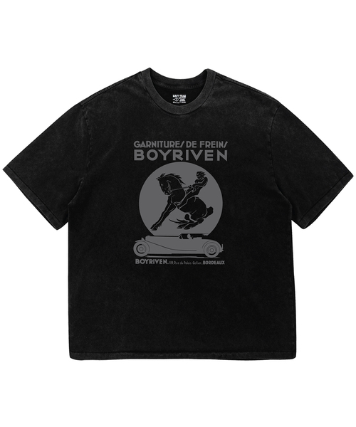 NAVYTEAM(ネイビーチーム)の「BOYRIVEN ピグメントダイ 半袖Tシャツ(Tシャツ/カットソー・レディース・ブラック×ホワイト/ブラック×グレー・1/2/3)」の2枚目の写真