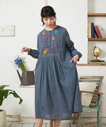 Jocomomola | Baile animal アニマル刺繍ワンピース(ワンピース)