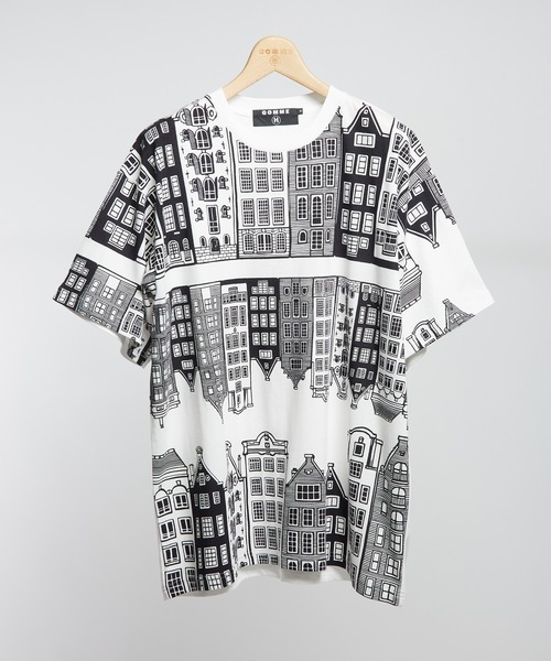 GOMME HOMME(ゴムオム)の「アムステルダムT(Tシャツ/カットソー・メンズ・ホワイト/ブラック・MEDIUM)」の1枚目の写真