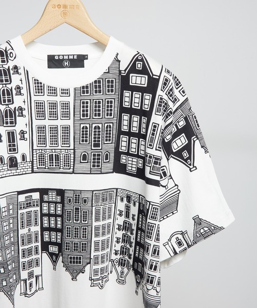 GOMME HOMME(ゴムオム)の「アムステルダムT(Tシャツ/カットソー・メンズ・ホワイト/ブラック・MEDIUM)」の5枚目の写真