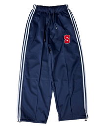 SK8ER ROCK（スケーターロック）の「Side Stripe Wide Track Pants ((Navy))（スウェットパンツ）」