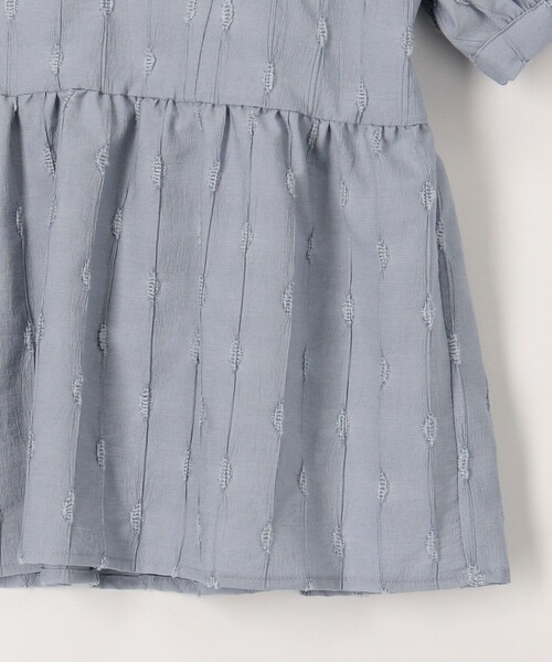 MICO COULIER（ミコクリエ）の「カットジャガード衿付きウエスト切替ブラウス（シャツ/ブラウス・レディース・サックスブルー/オフホワイト/ネイビー・38）」の10枚目の写真