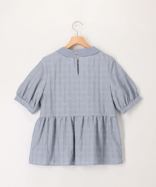 MICO COULIER（ミコクリエ）の「カットジャガード衿付きウエスト切替ブラウス（シャツ/ブラウス・レディース・サックスブルー/オフホワイト/ネイビー・38）」の11枚目の写真