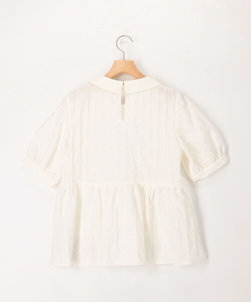 MICO COULIER（ミコクリエ）の「カットジャガード衿付きウエスト切替ブラウス（シャツ/ブラウス・レディース・サックスブルー/オフホワイト/ネイビー・38）」の18枚目の写真