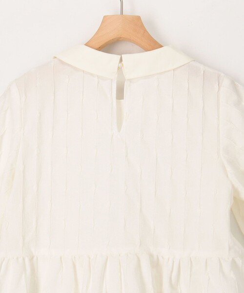 MICO COULIER（ミコクリエ）の「カットジャガード衿付きウエスト切替ブラウス（シャツ/ブラウス・レディース・サックスブルー/オフホワイト/ネイビー・38）」の19枚目の写真