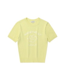 WOMEN'S BIG LILY GRAPHIC SHORT SLEEVE KNIT