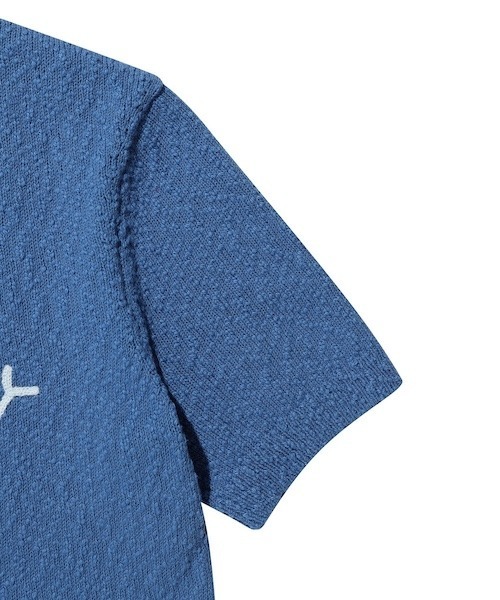 Wacky WiLLy(ワッキーウィリー)の「WOMEN'S BIG LILY GRAPHIC SHORT SLEEVE KNIT(ニット/セーター・レディース・ブルー/クリーム/グリーン・SMALL/MEDIUM/LARGE)」の4枚目の写真