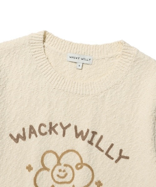 Wacky WiLLy(ワッキーウィリー)の「WOMEN'S BIG LILY GRAPHIC SHORT SLEEVE KNIT(ニット/セーター・レディース・ブルー/クリーム/グリーン・SMALL/MEDIUM/LARGE)」の16枚目の写真