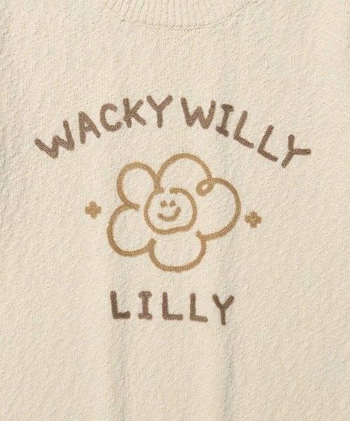 Wacky WiLLy(ワッキーウィリー)の「WOMEN'S BIG LILY GRAPHIC SHORT SLEEVE KNIT(ニット/セーター・レディース・ブルー/クリーム/グリーン・SMALL/MEDIUM/LARGE)」の15枚目の写真